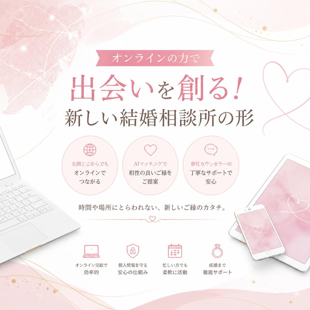 オンラインの力で出会いを創る！新しい結婚相談所の形