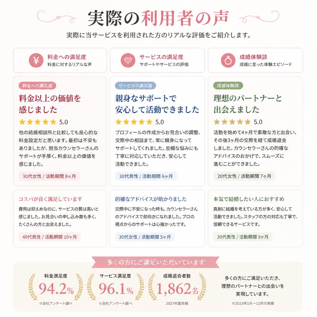 利用者の口コミで高評価を得ている