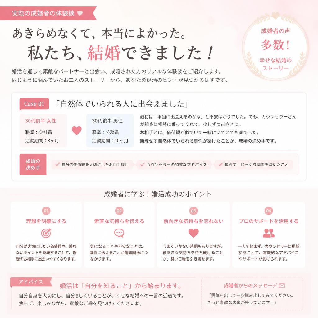 成功する婚活の秘訣