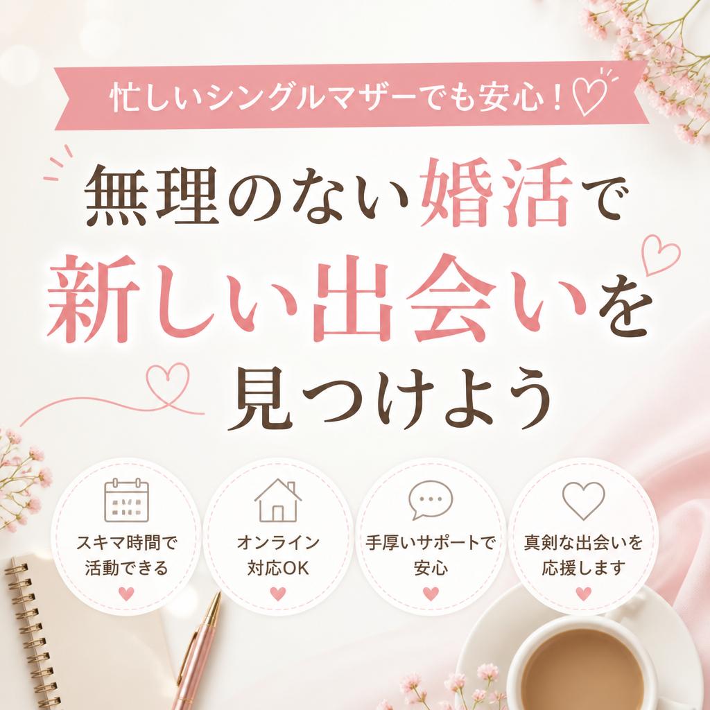 忙しいシングルマザーでも安心！無理のない婚活で新しい出会いを見つけよう