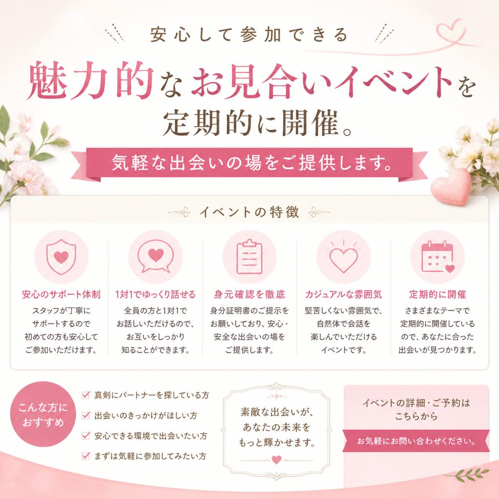 参加しやすいお見合いイベント