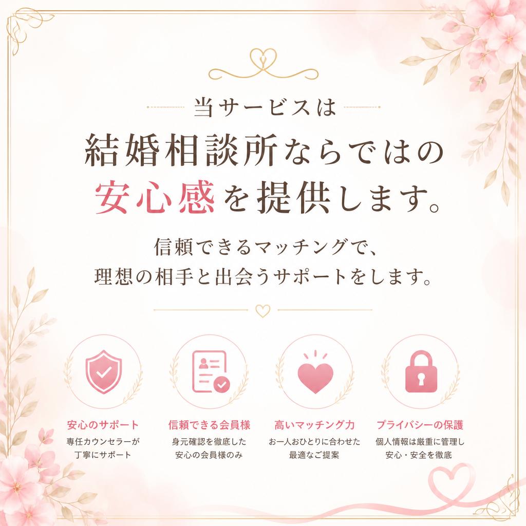 安心の結婚相談所システム