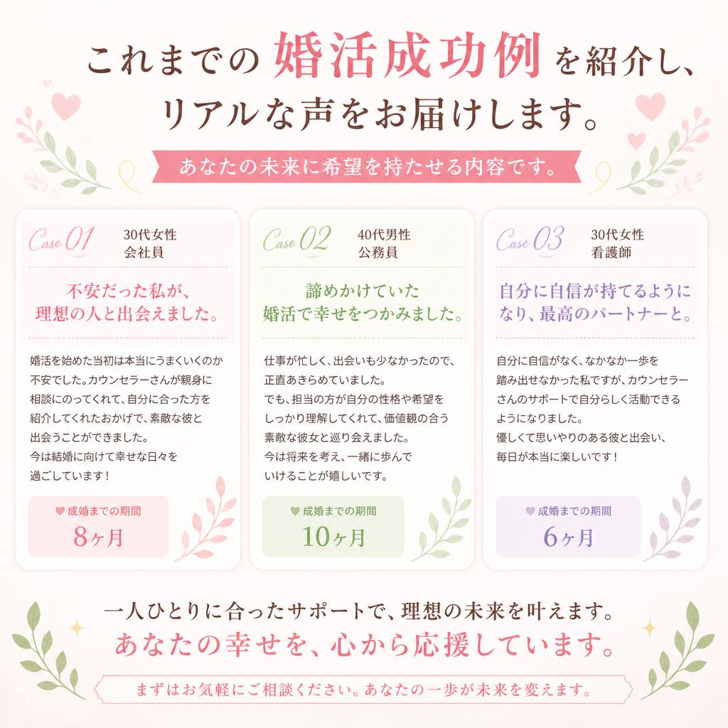 成功事例：シングルマザーの婚活成功例